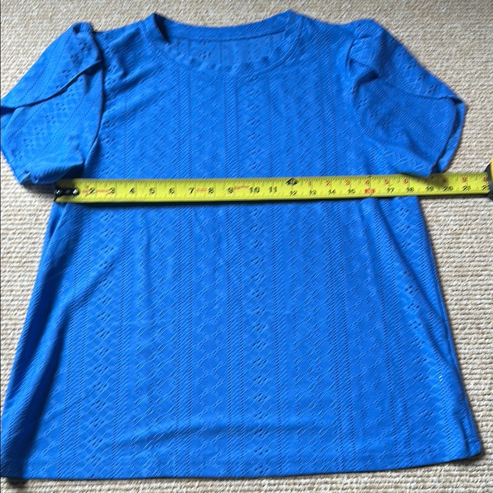 NWOT Amazon Women's size large Blue dressy top - Picture 1 of 7